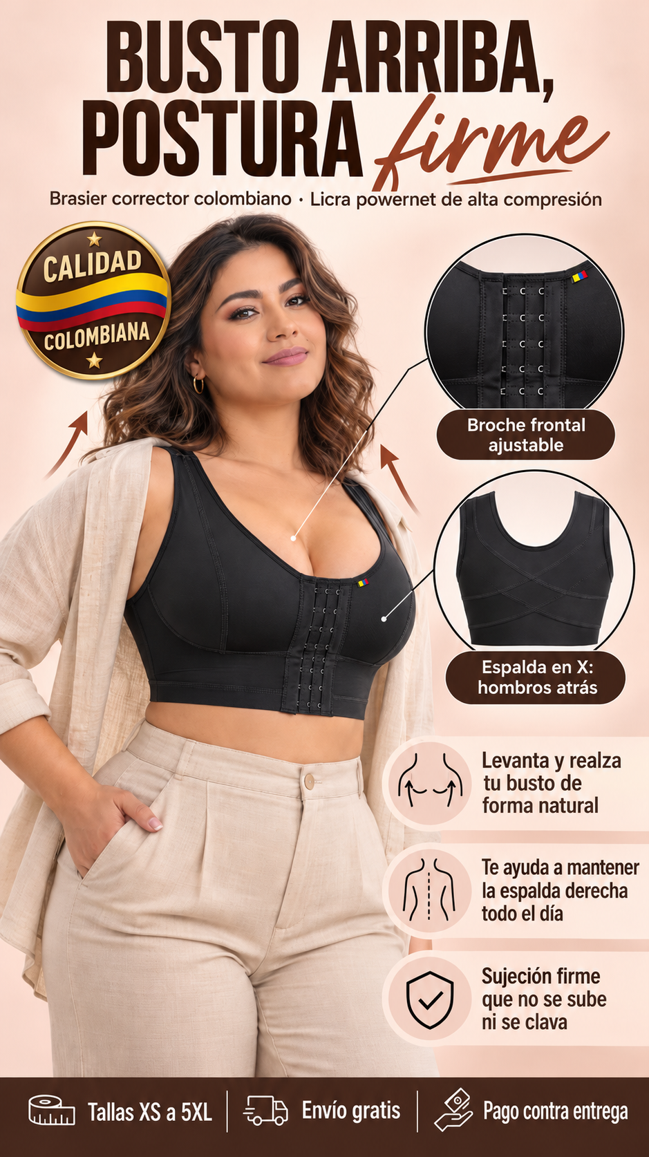 BRASIER CORRECTOR CON REALCE COLOMBIANO