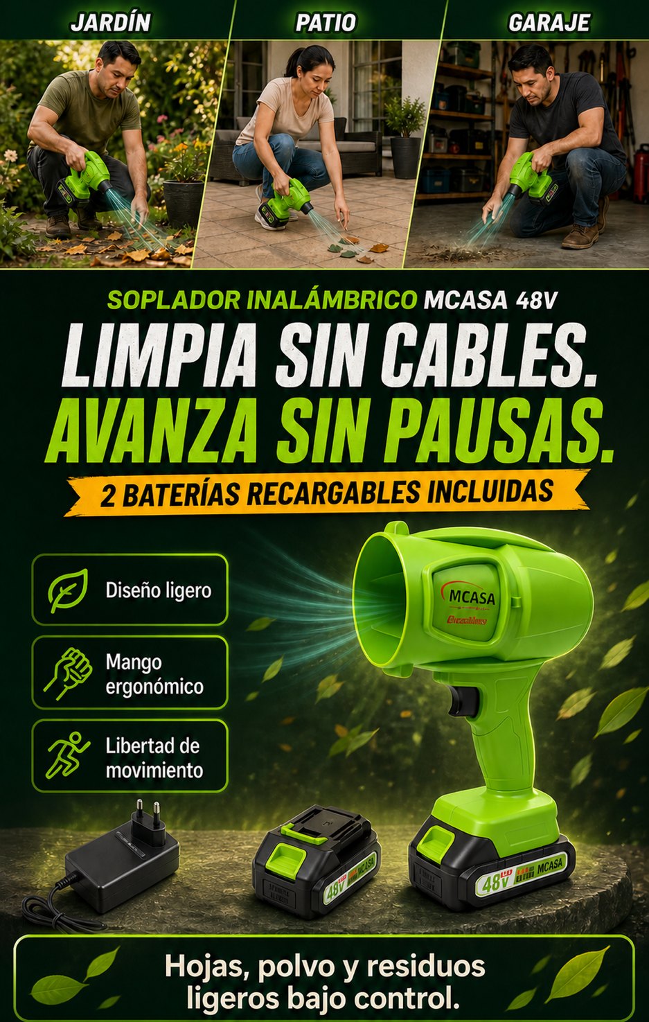SOPLADORA MCASA RECARGABLE MULTIFUNCIONAL