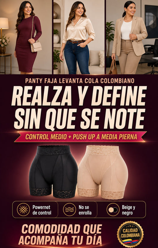 SHORT FAJA LEVANTA COLA COLOMBIANO