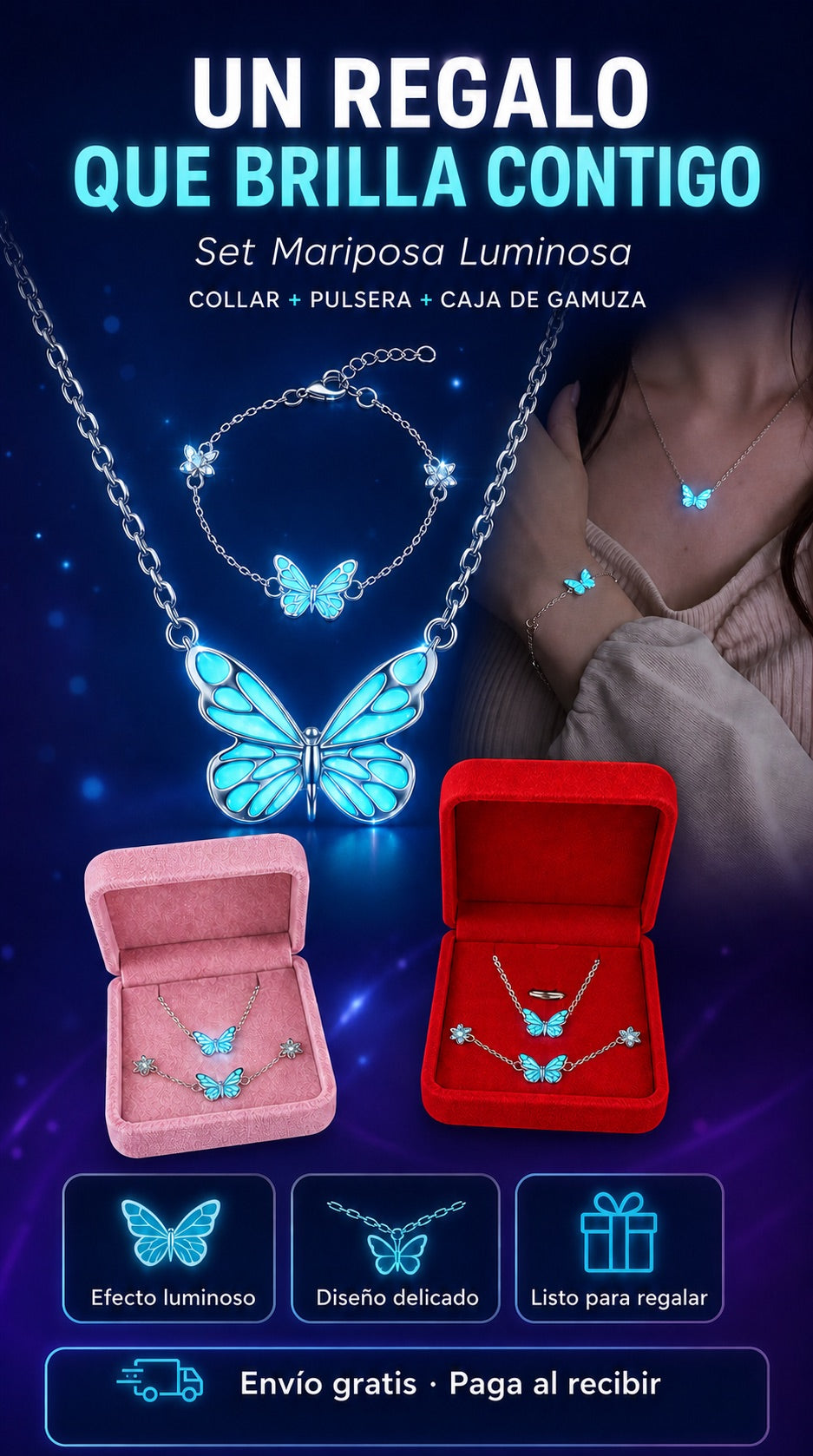 SET DE MARIPOSA LUMINOSA