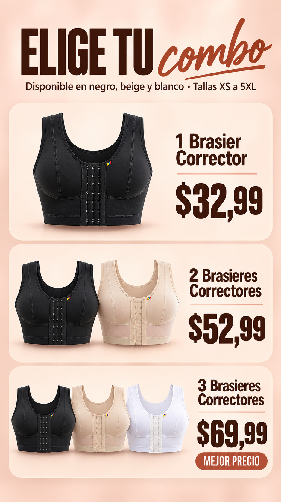 BRASIER CORRECTOR CON REALCE COLOMBIANO