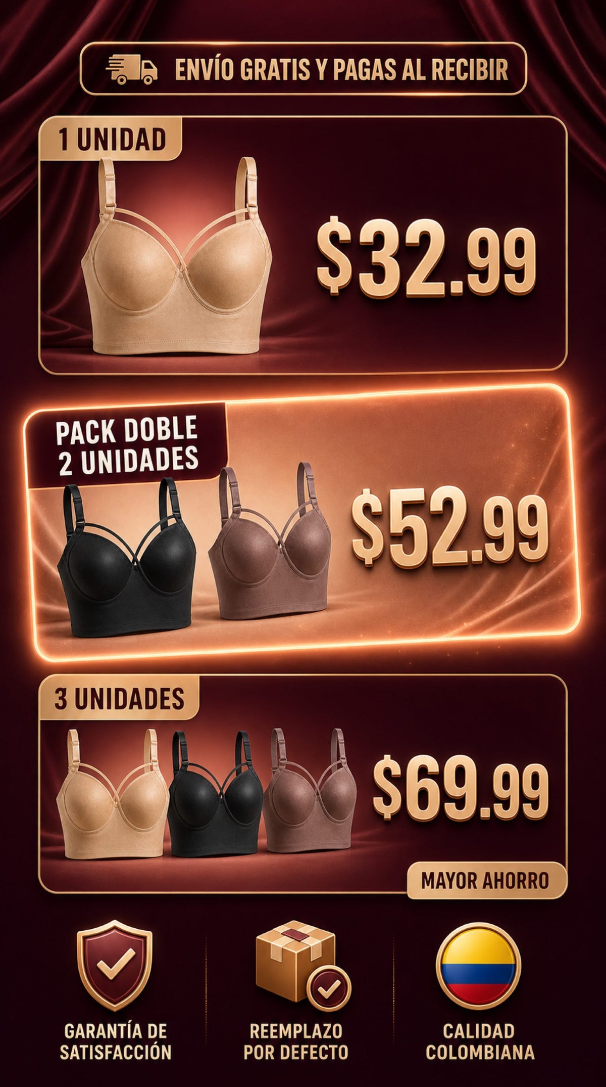 BRASIER FAJA COLOMBIANO