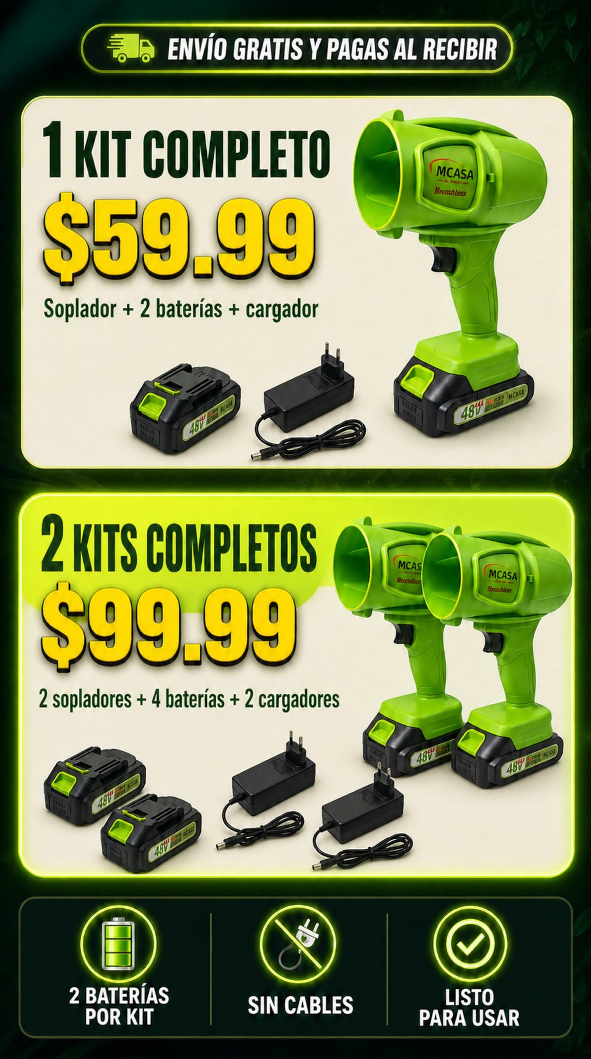 SOPLADORA MCASA RECARGABLE MULTIFUNCIONAL
