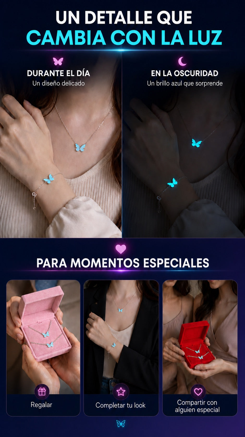 SET DE MARIPOSA LUMINOSA