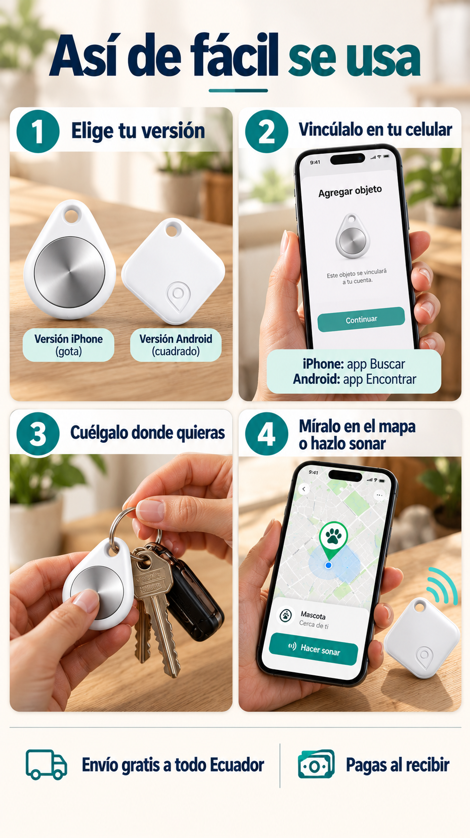 PIN LOCALIZADOR GPS MULTIUSOS IPHONE Y ANDROID
