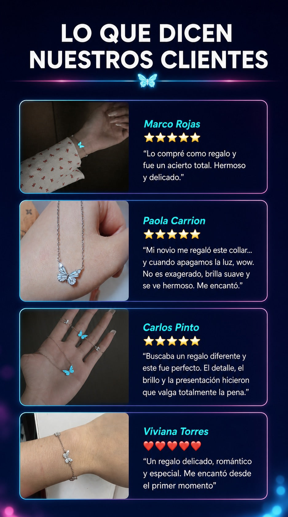 SET DE MARIPOSA LUMINOSA
