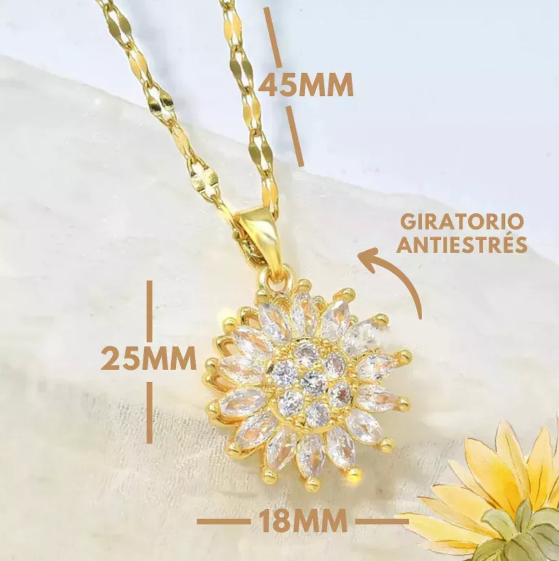 SET DE GIRASOL GIRATORIO CON GIRASOL ETERNO