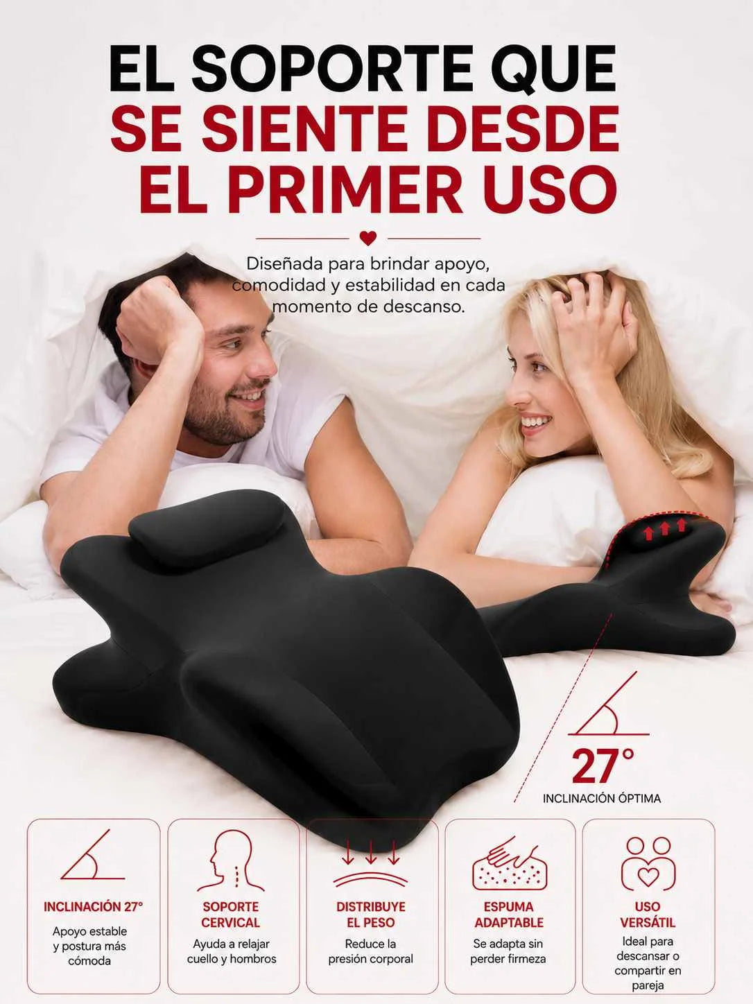 ALMOHADA ERGONÓMICA para PAREJAS