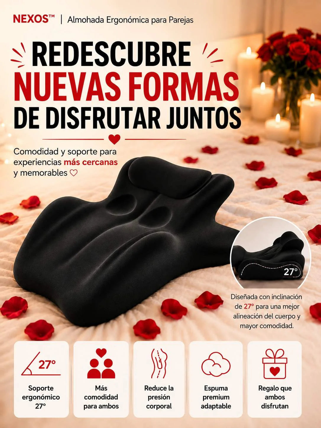 ALMOHADA ERGONÓMICA para PAREJAS