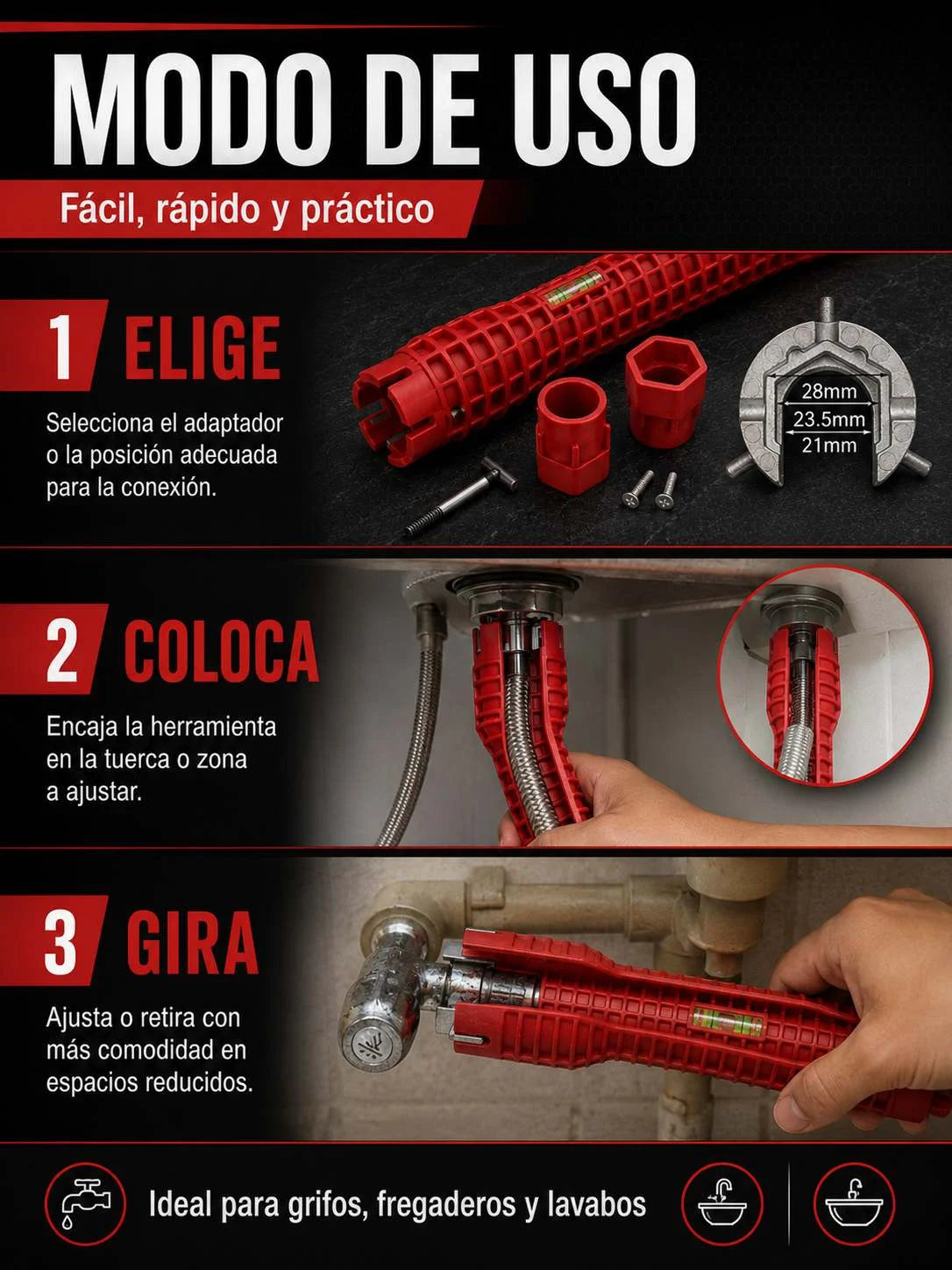 LLAVE UNIVERSAL 8 EN 1
