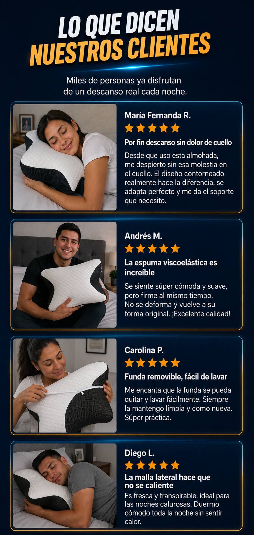 ALMOHADA ERGONOMICA CERVICAL VISCOELASTICA