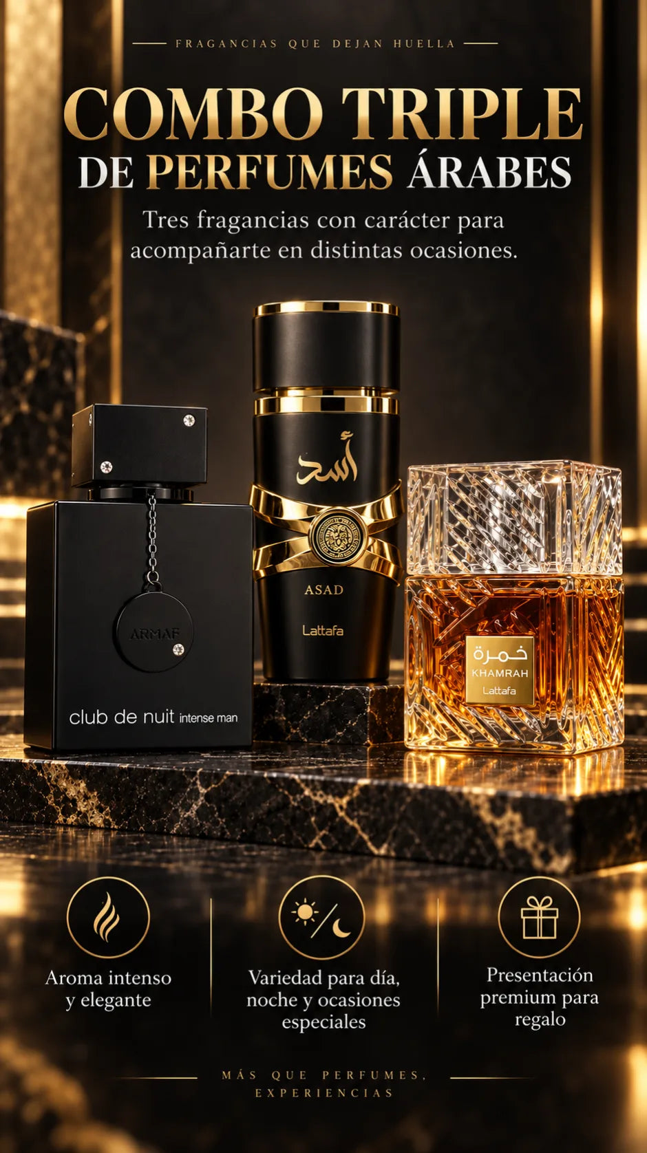 Combo Triple de Perfumes Árabes
