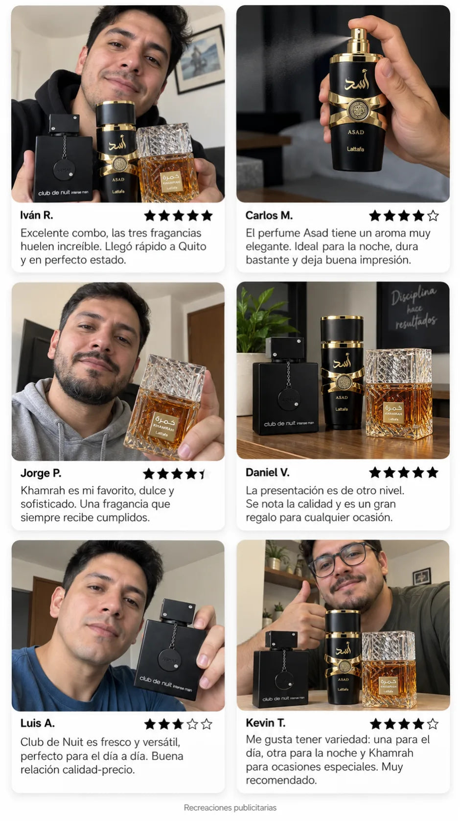 Combo Triple de Perfumes Árabes
