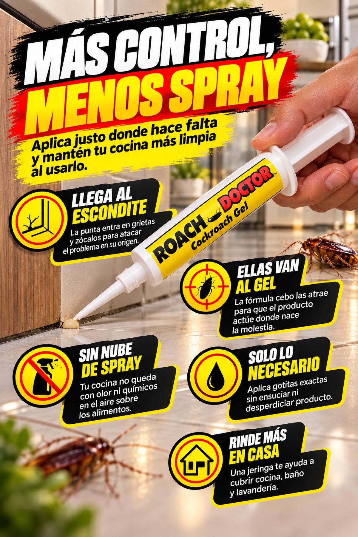 Gel Exterminador de Cucarachas