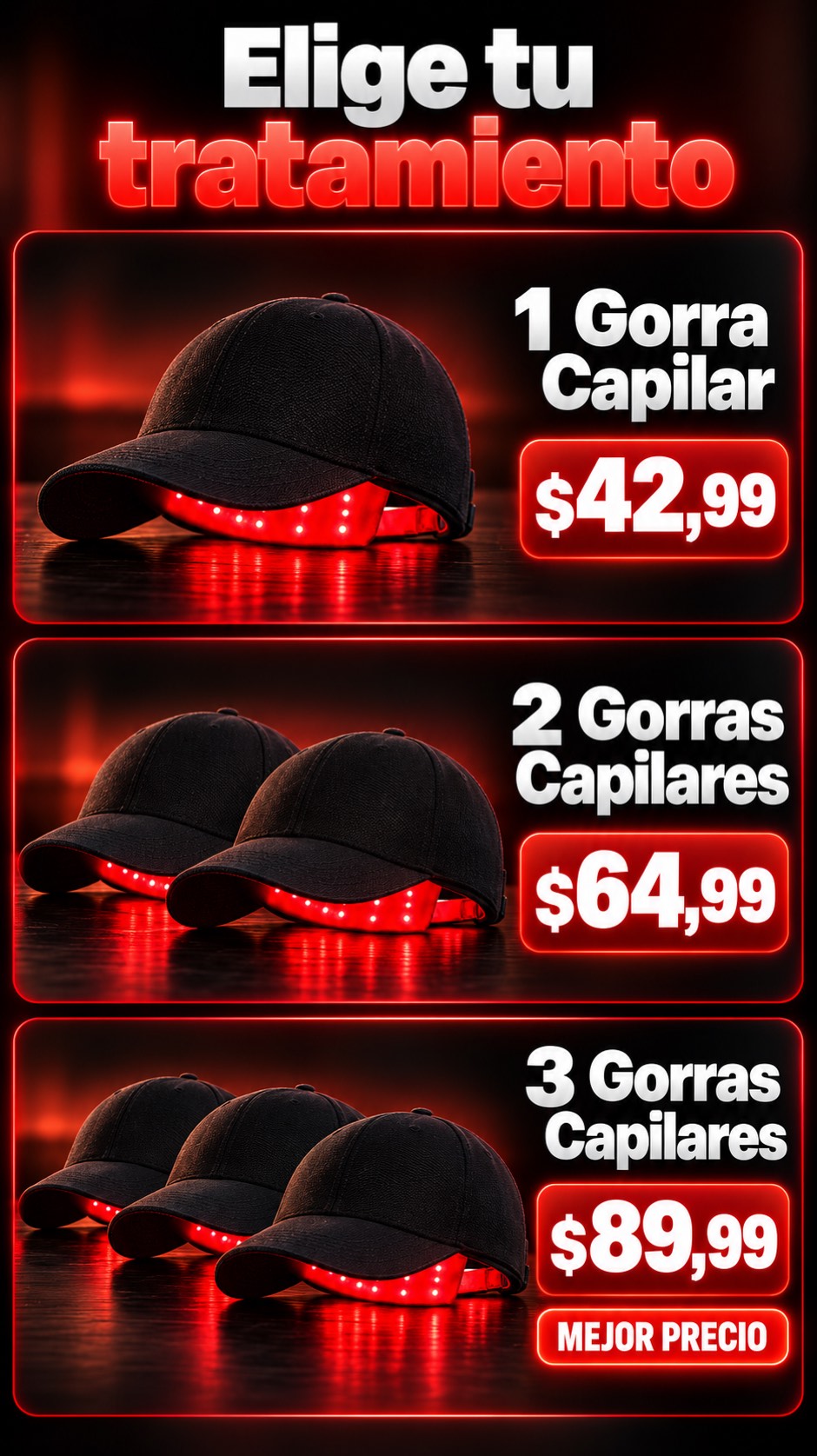 Gorra Capilar con Luz Infrarroja