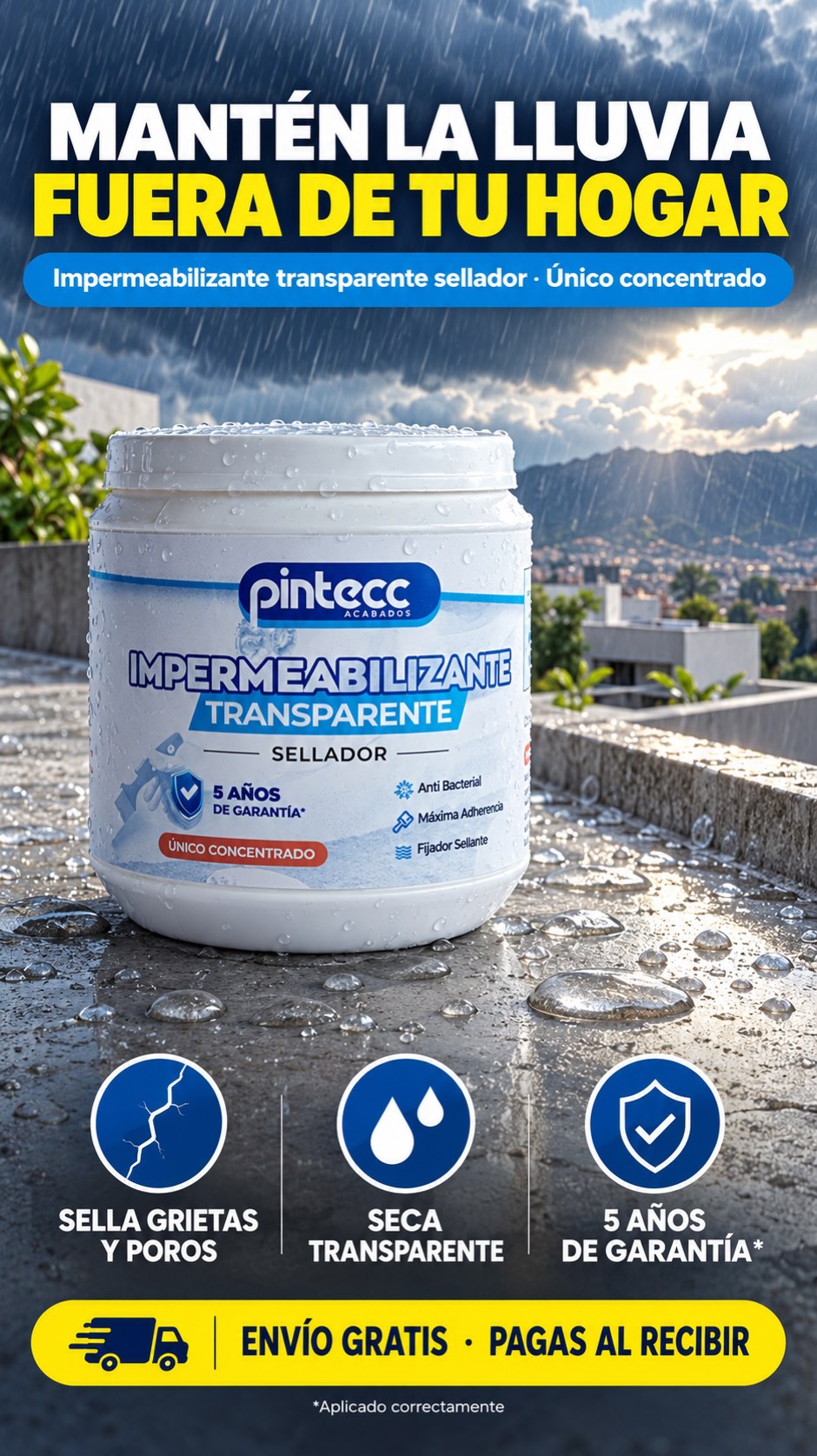 Impermeabilizante Transparente Sellador PINTECC