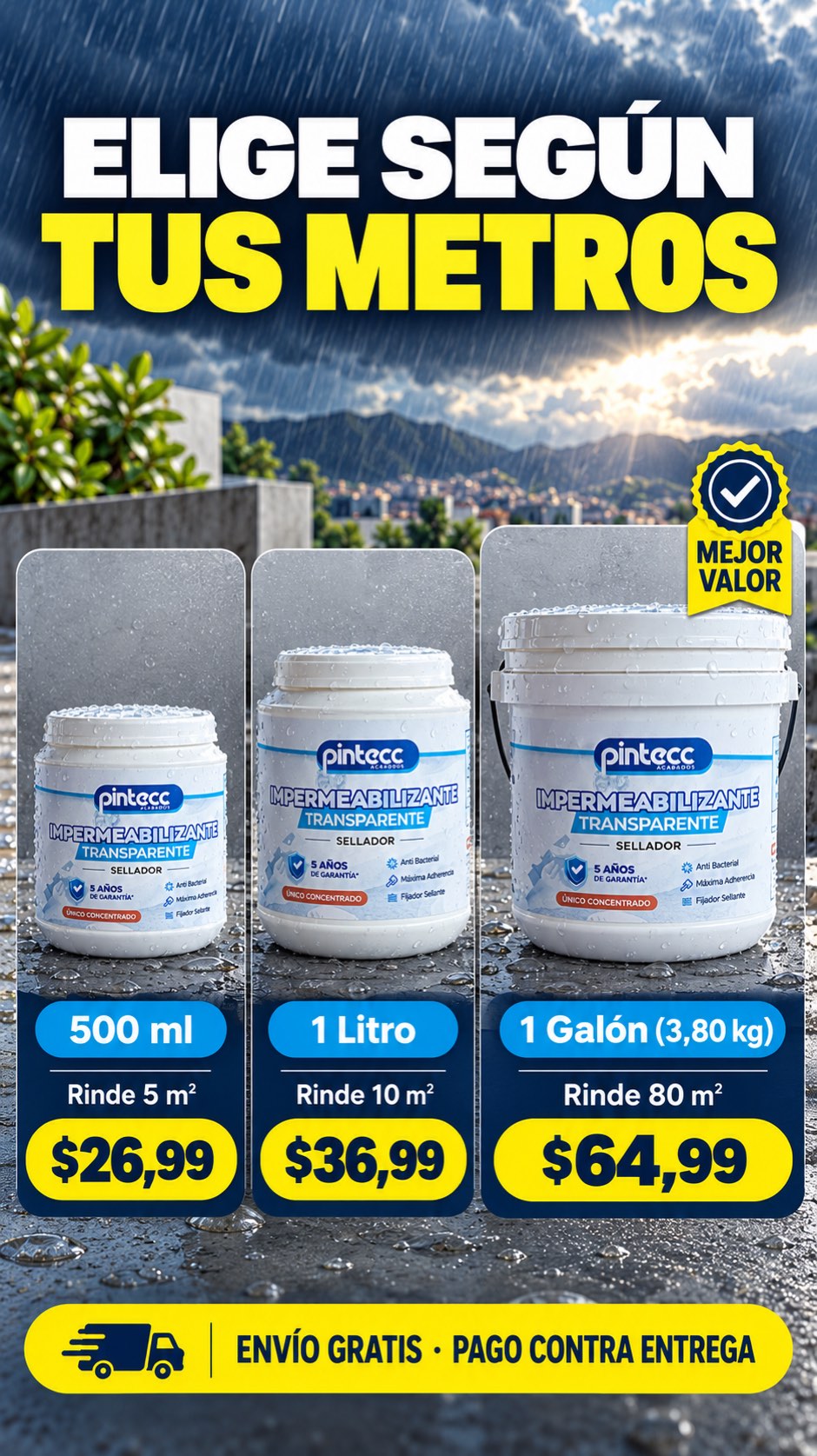Impermeabilizante Transparente Sellador PINTECC